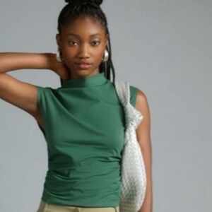 {Anthropologie} mock neck top